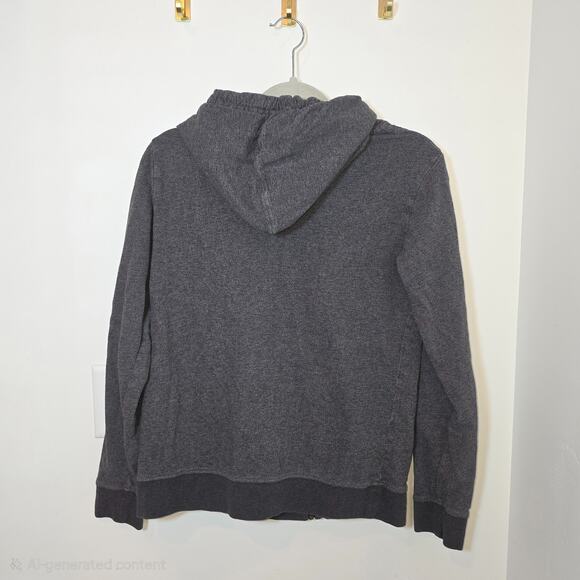 Patagonia Womens Board Short Label Lightweight Full Zip Hoodie Sz M Gray Logo - Picture 4 of 8